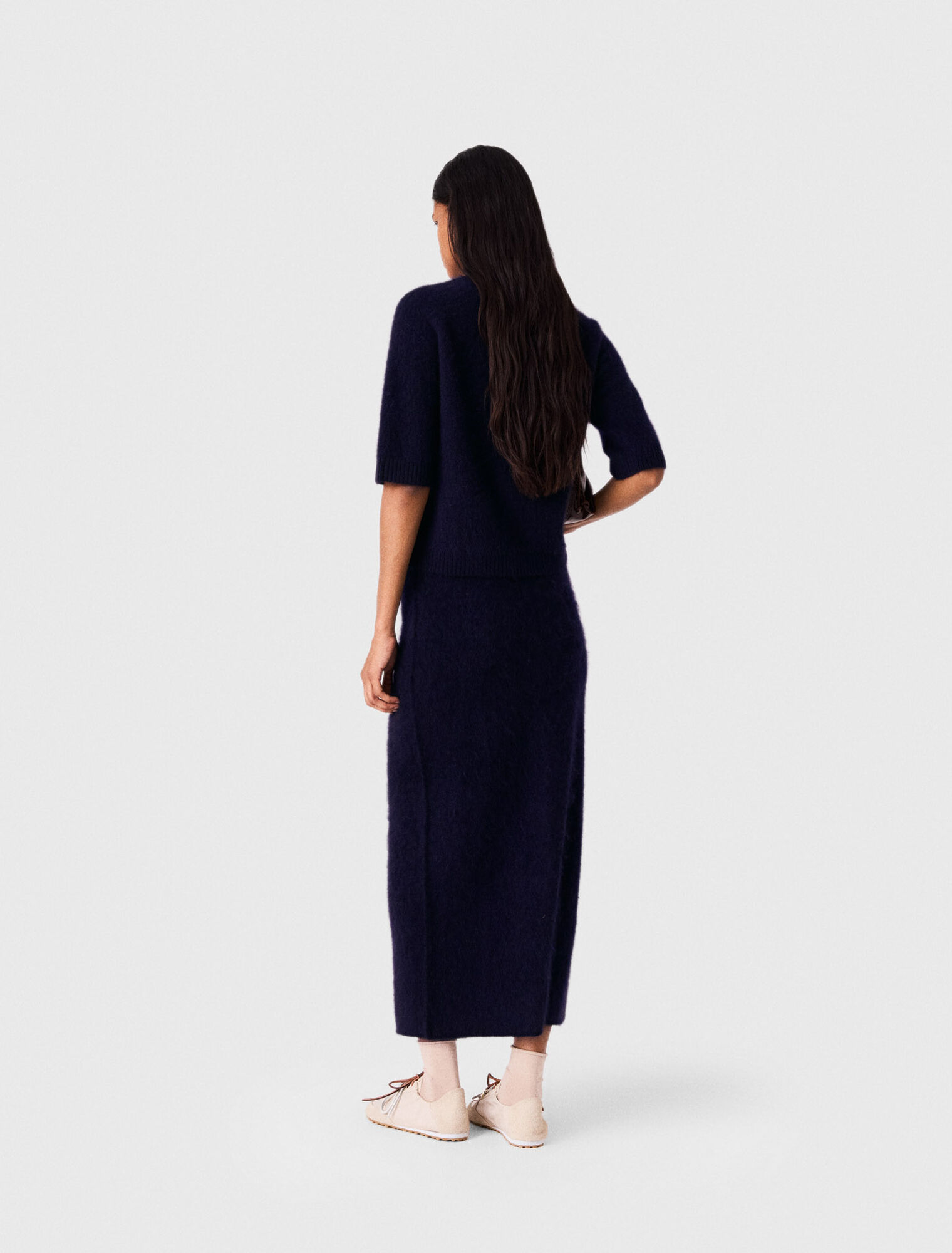 Knit pencil skirt