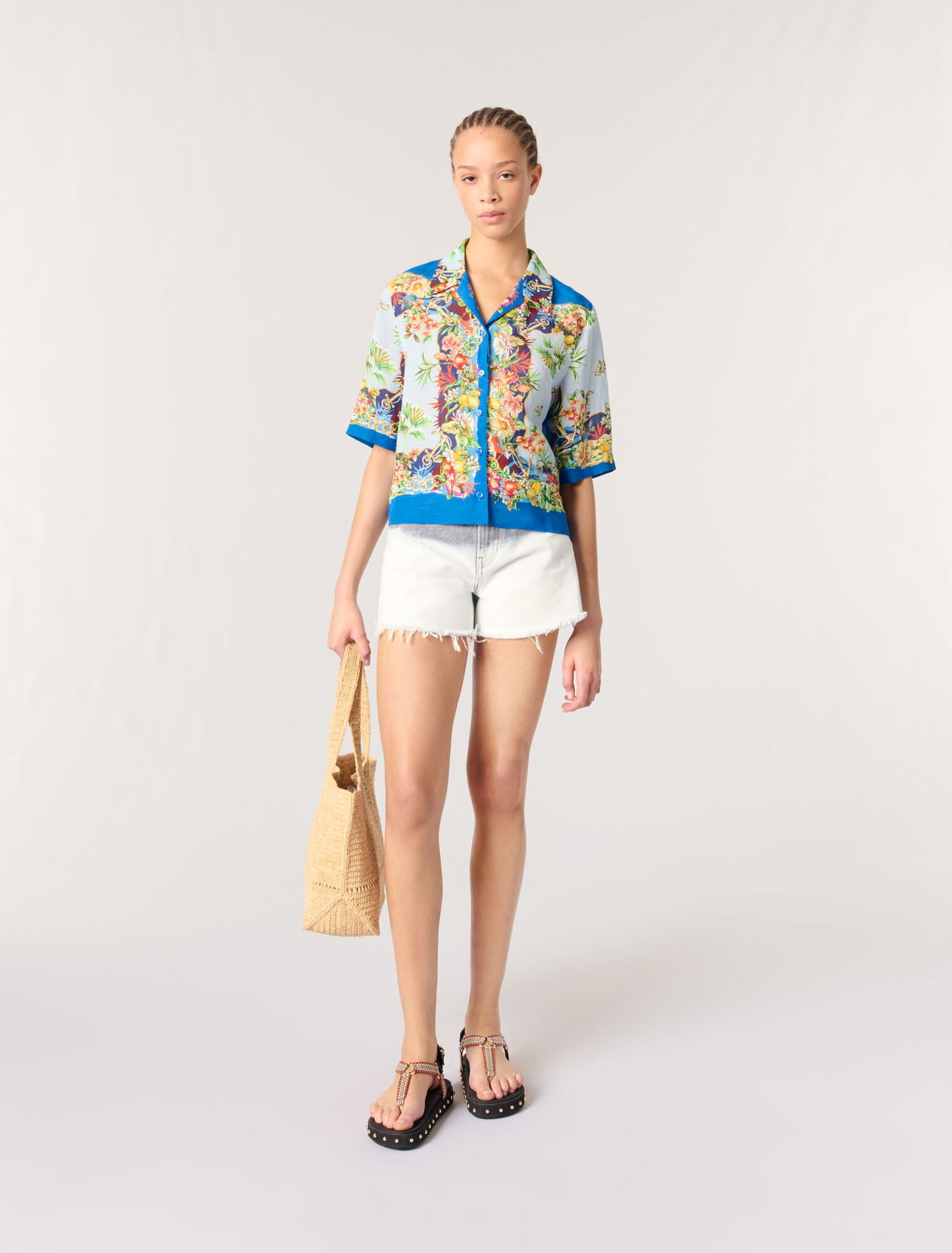 Chemise courte imprimée
