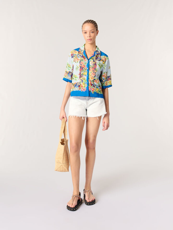 Chemise courte imprimée