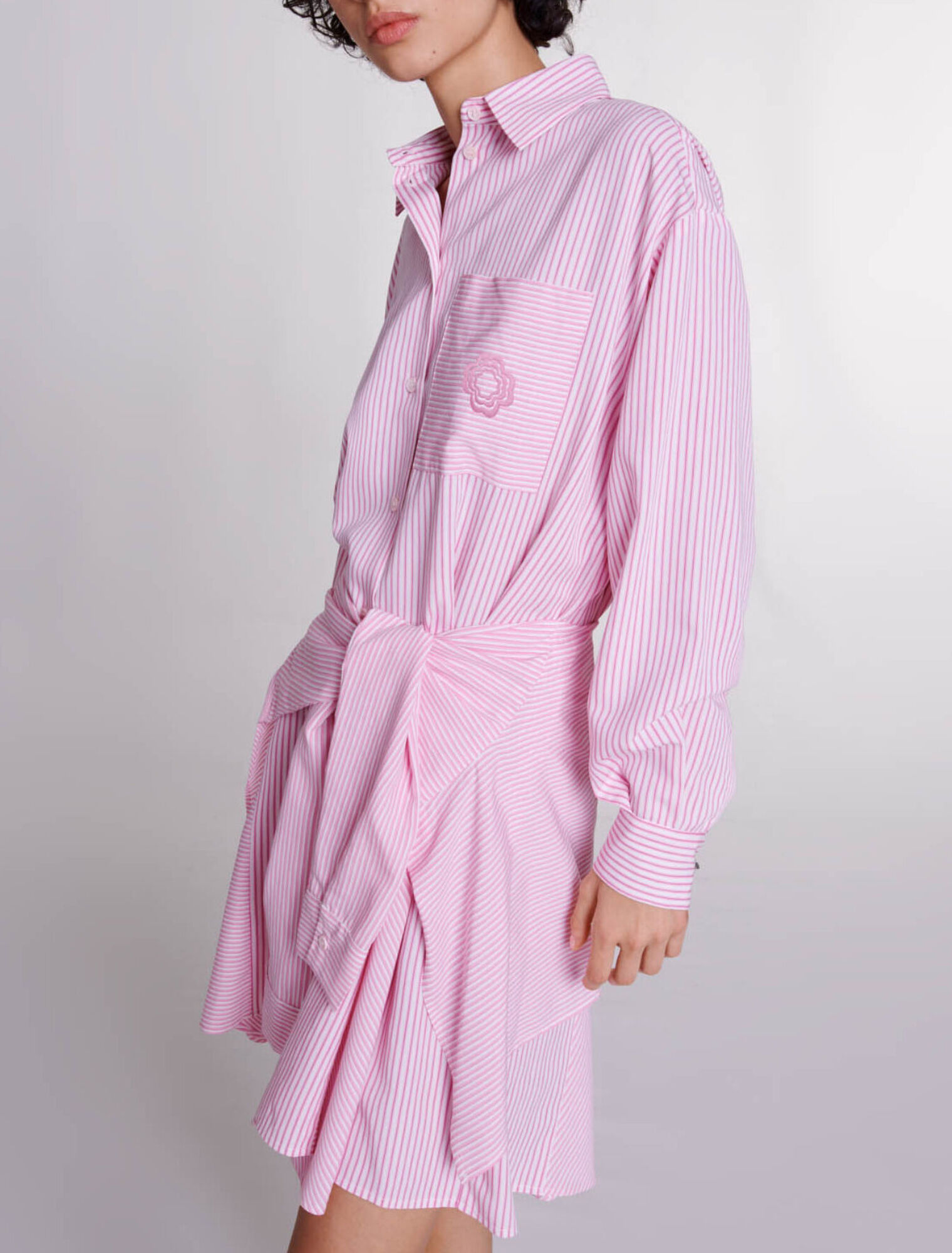 Robe chemise à rayures