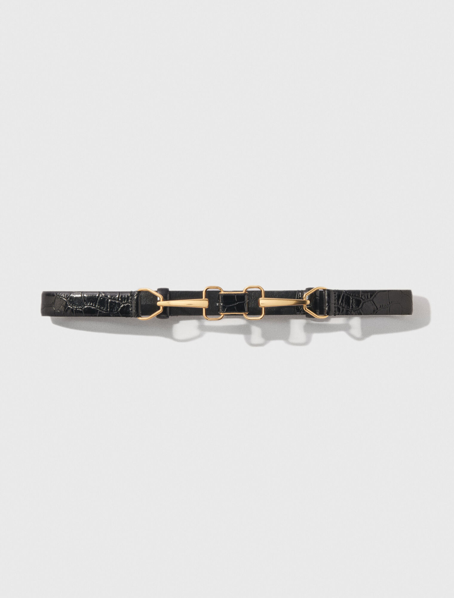 Ceinture en cuir et boucle mors
