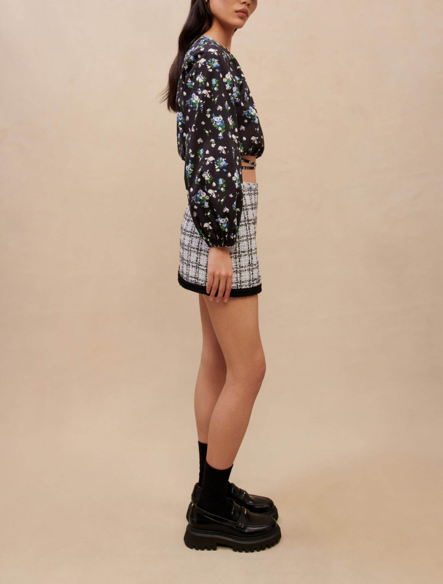 Floral tie top