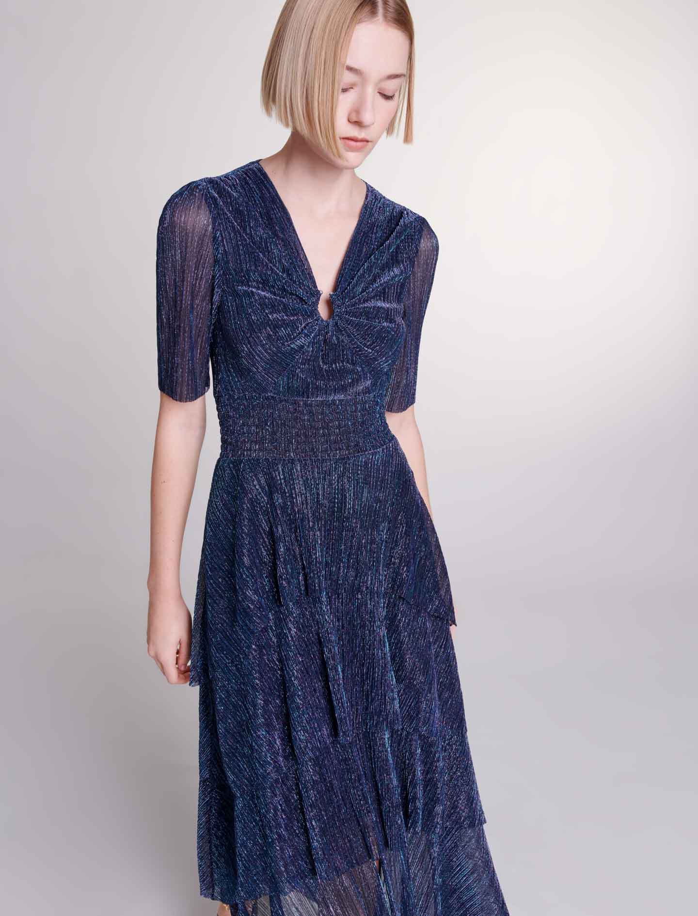 Robe bleu maje outlet