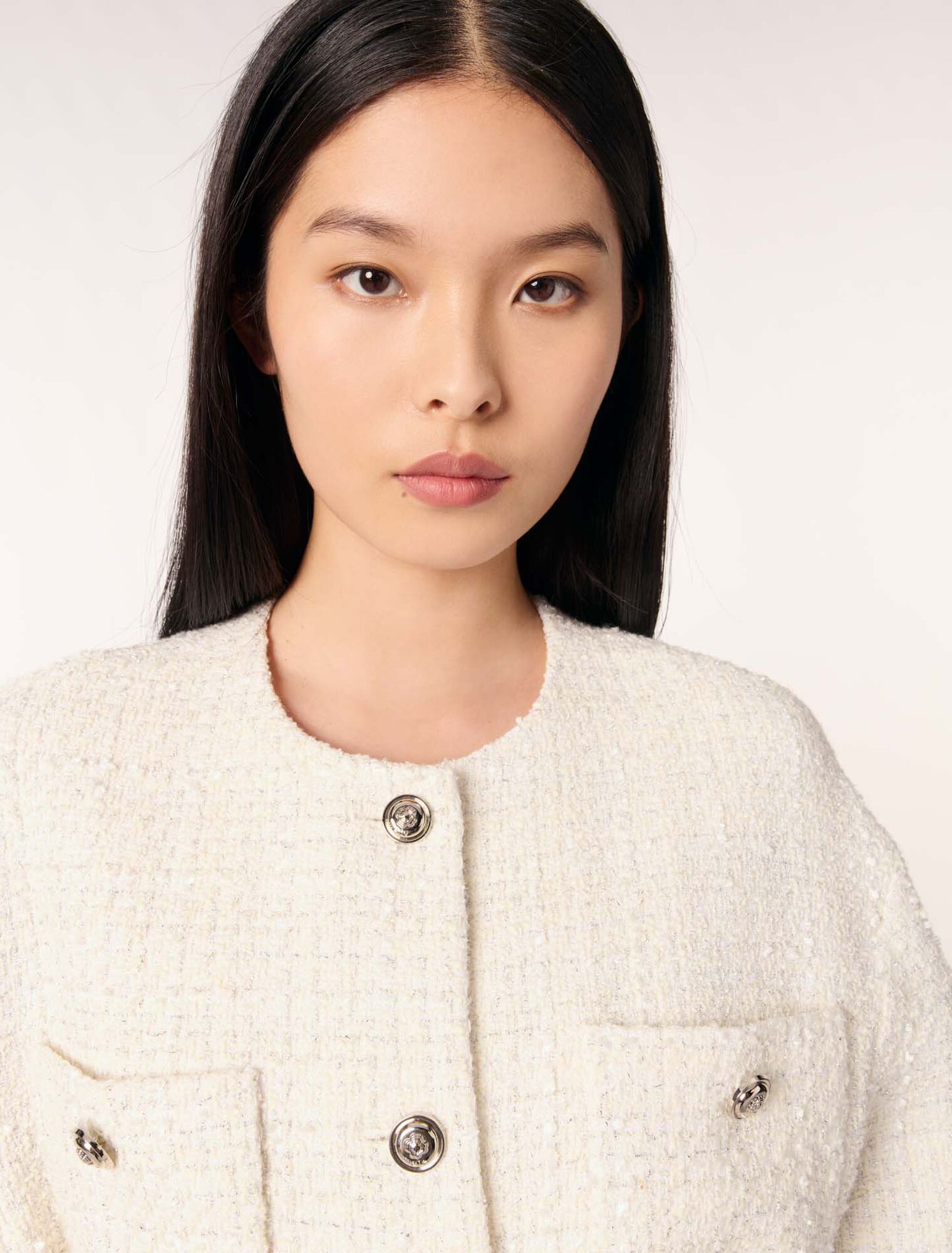 Belted tweed jacket