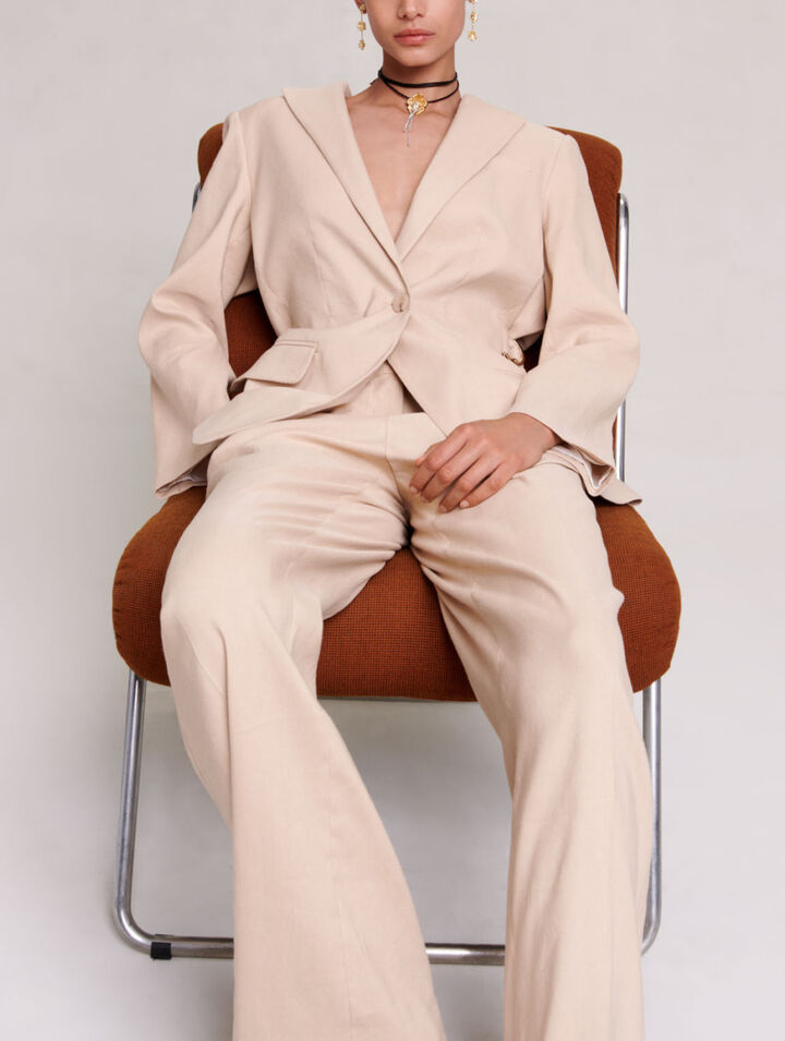 Veste en lin mélangé