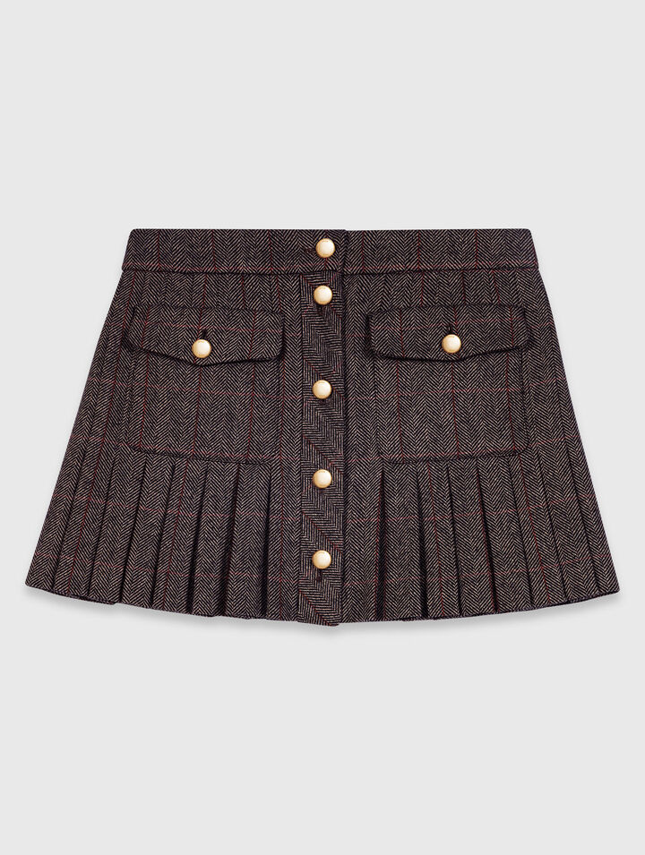 Jupe courte &agrave; carreaux