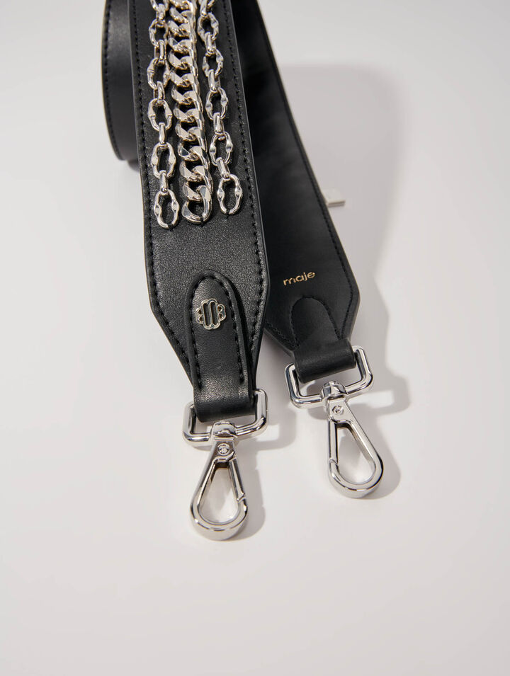 Leather shoulder strap