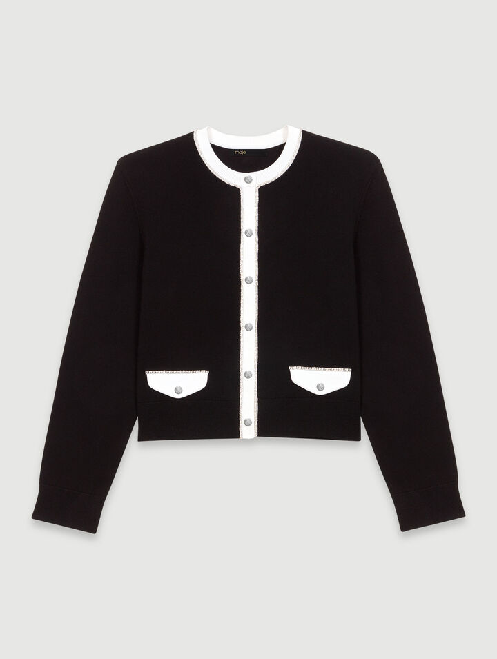 Cardigan avec détail de strass