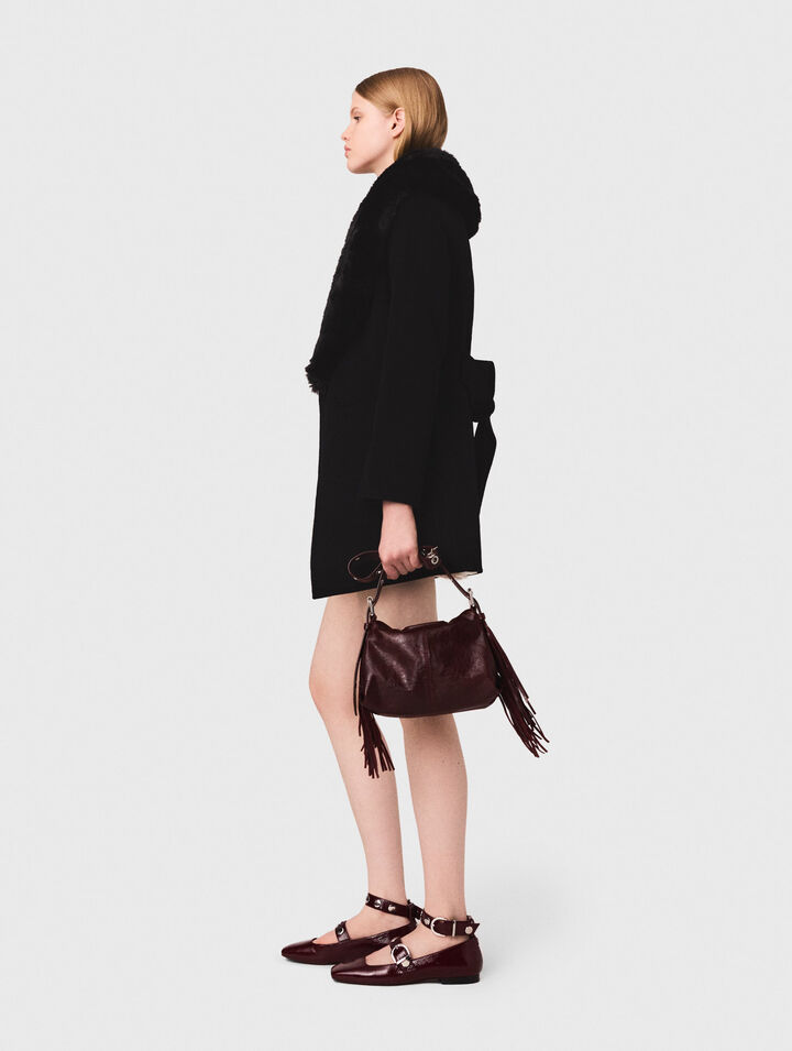 Manteau mi-long double face