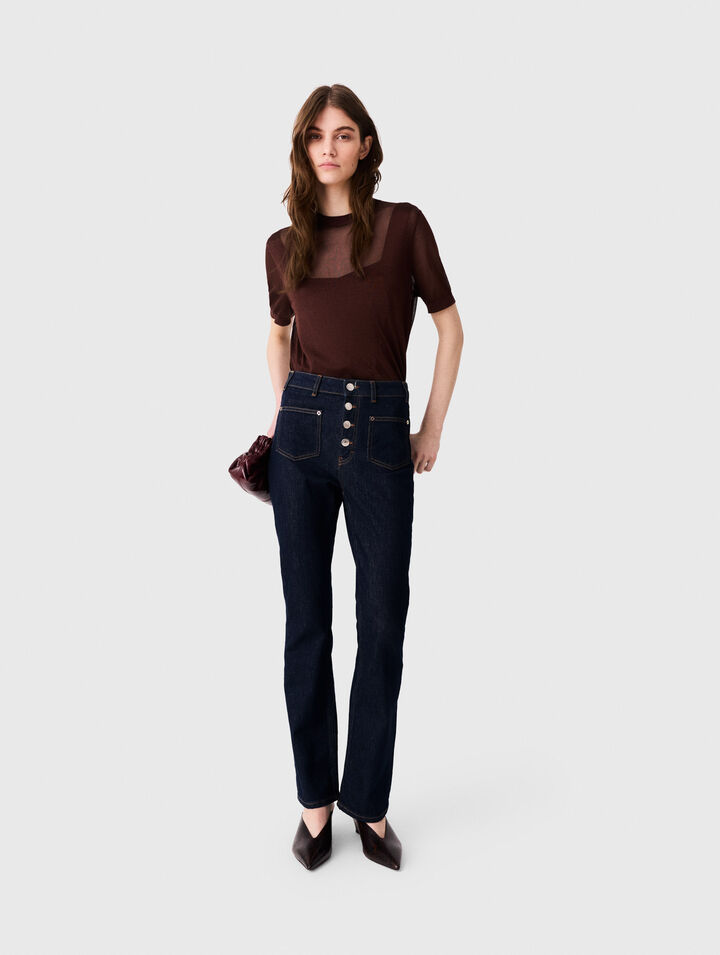 Denim jeans with pockets