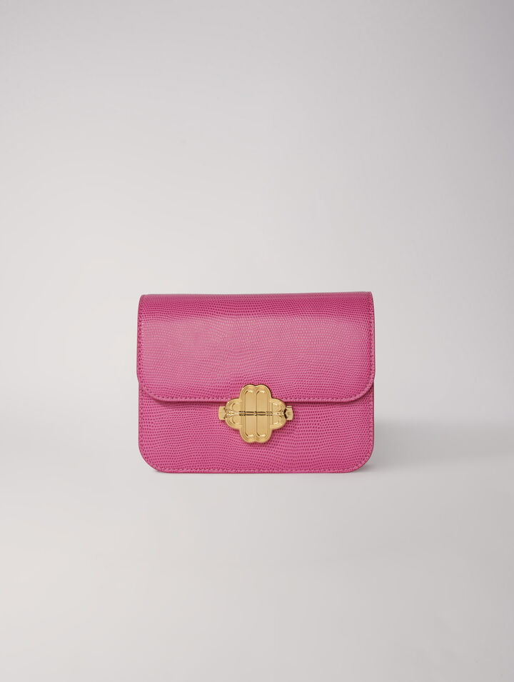 Clover bag in lizard-effect leather