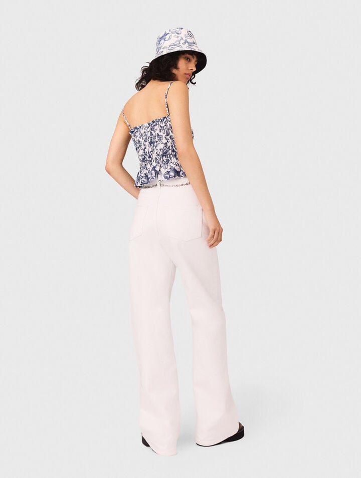 Jean large taille haute