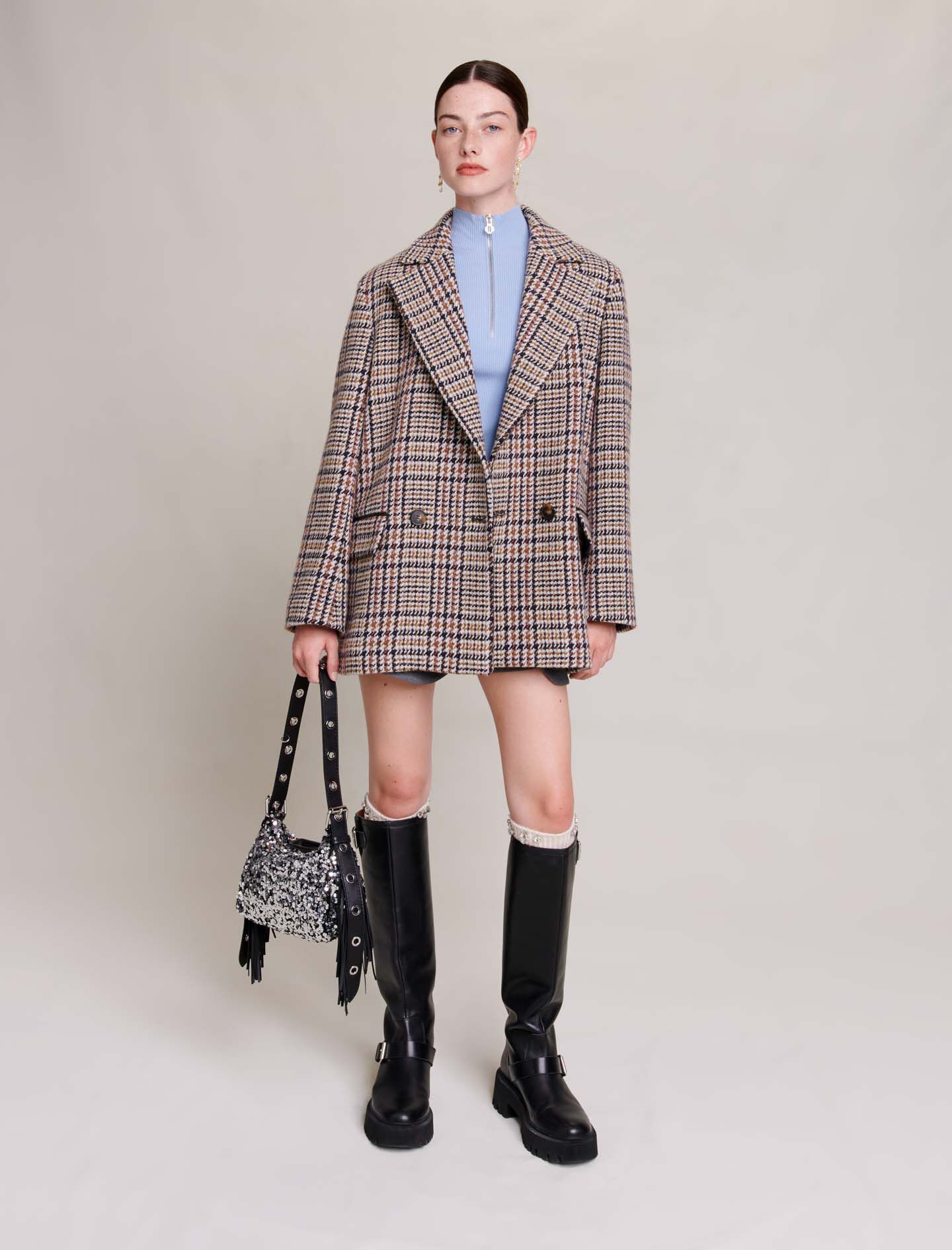 Short checked jacket Blazers Jackets Maje
