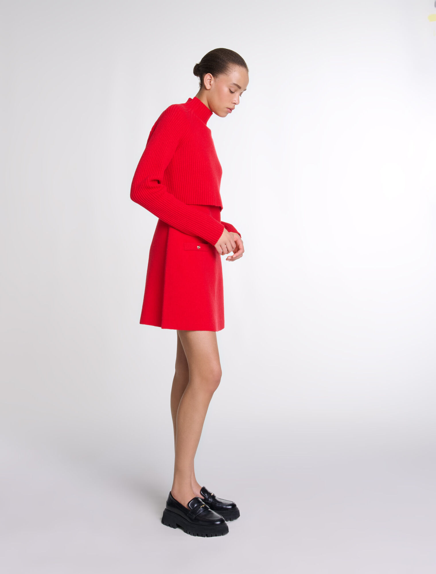 Robe courte 2-en-1 en maille