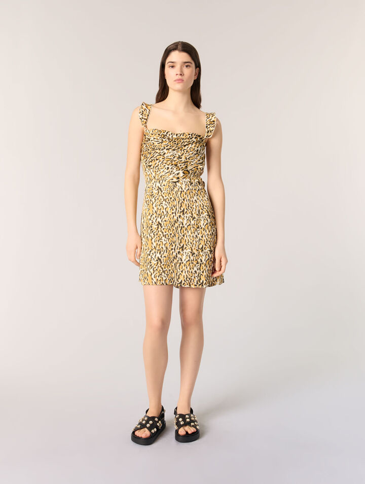 Robe courte imprimé leopard