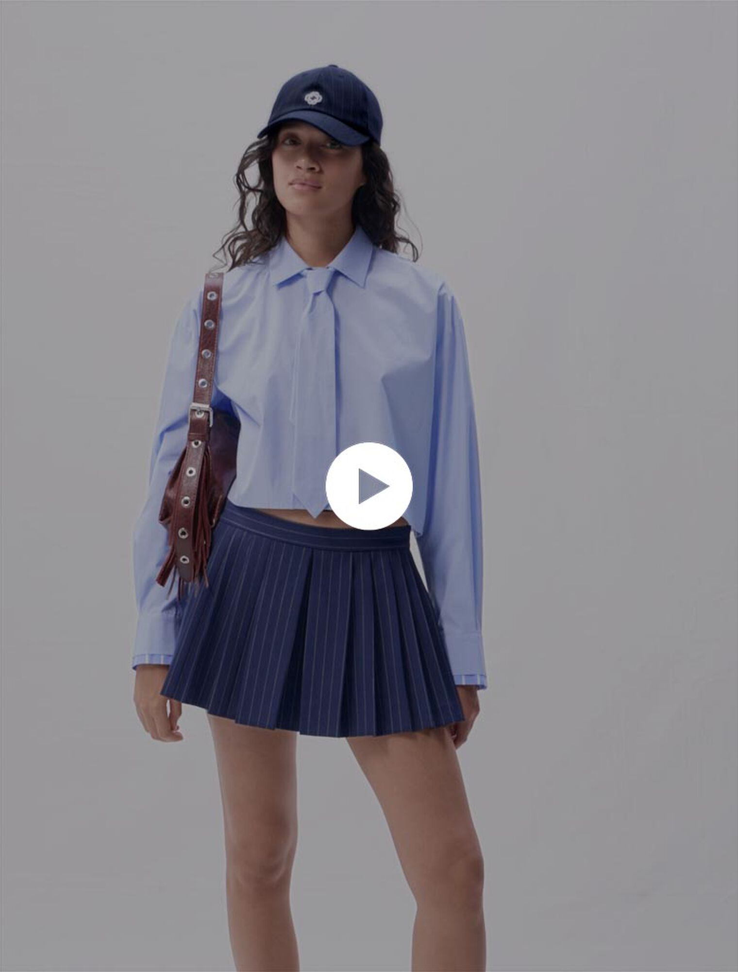 Short trompe l'œil à rayures 