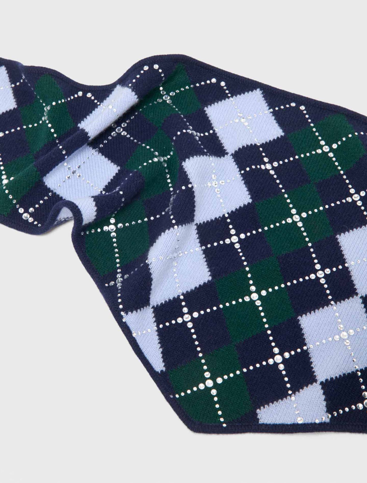Foulard triangle argyle en laine