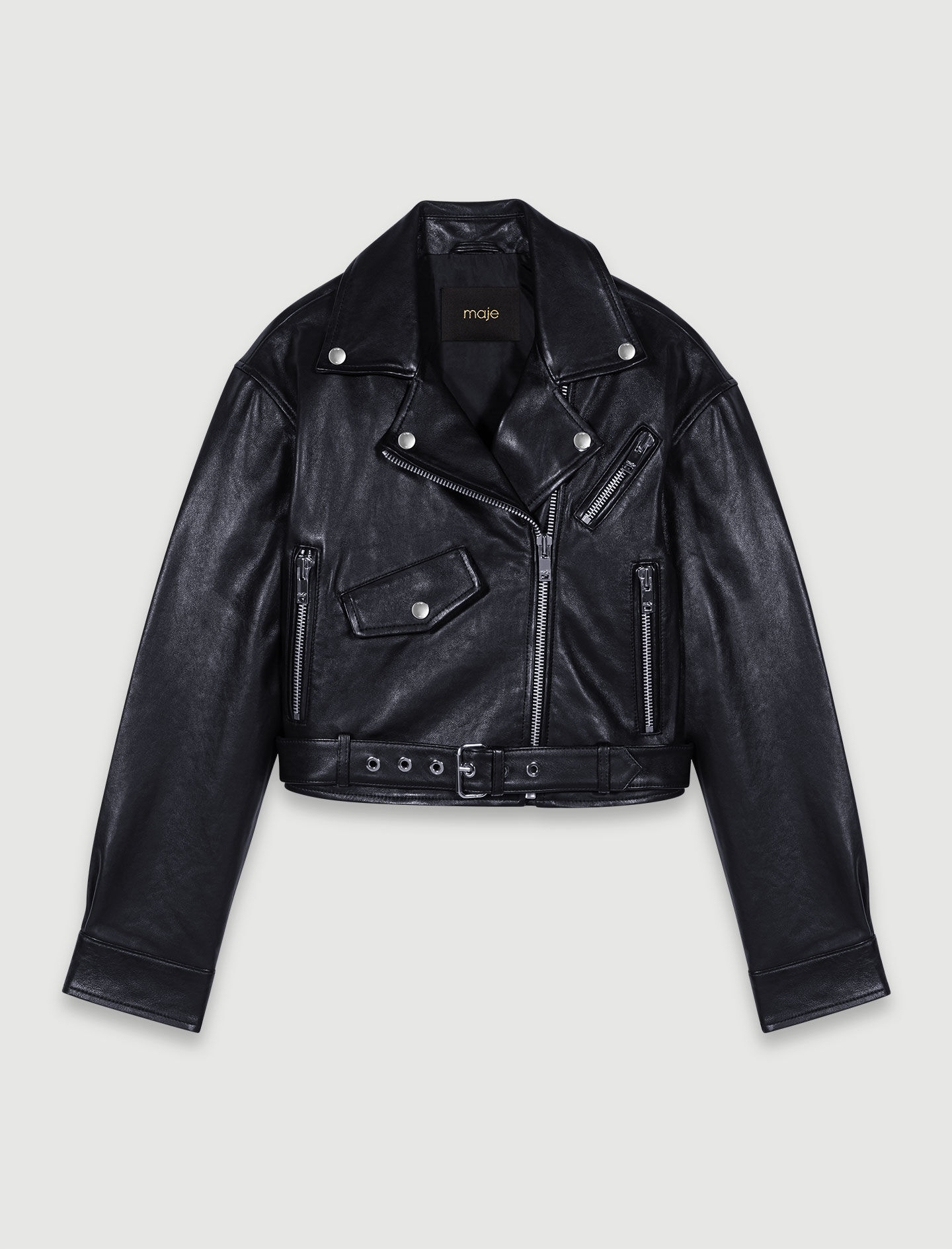 Maje blouson cuir femme 2025