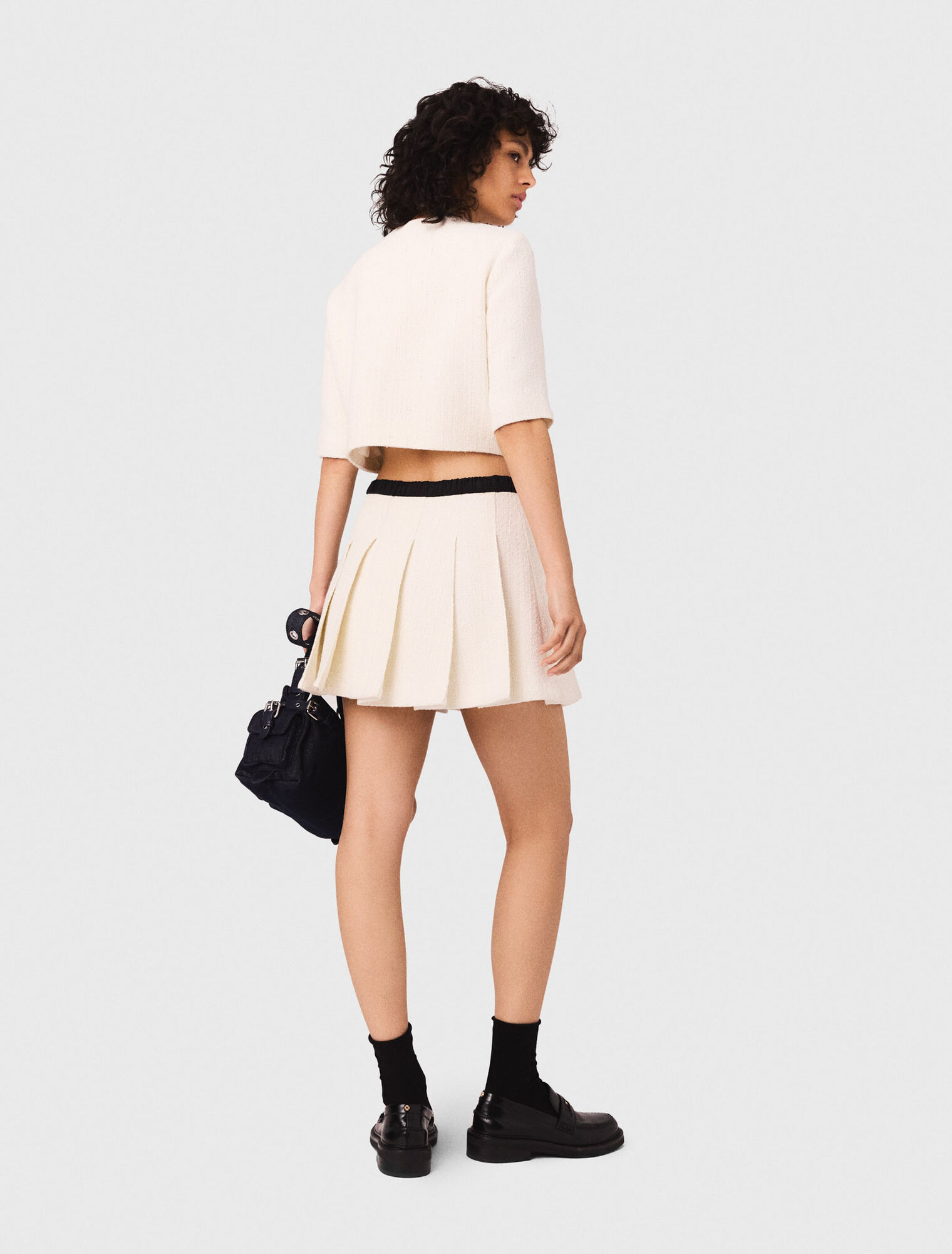 Short trompe l'œil en tweed