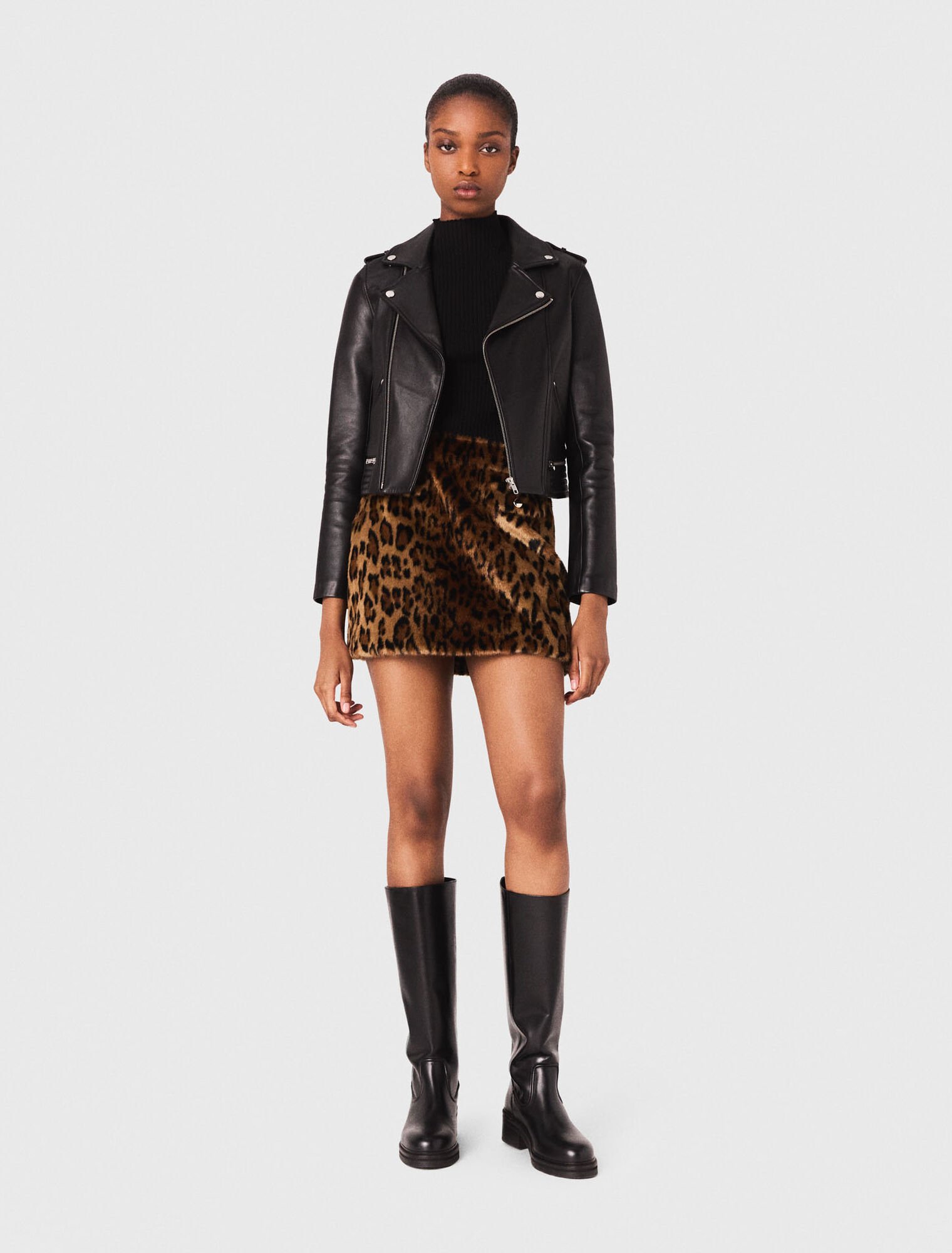 Blouson en cuir d'agneau