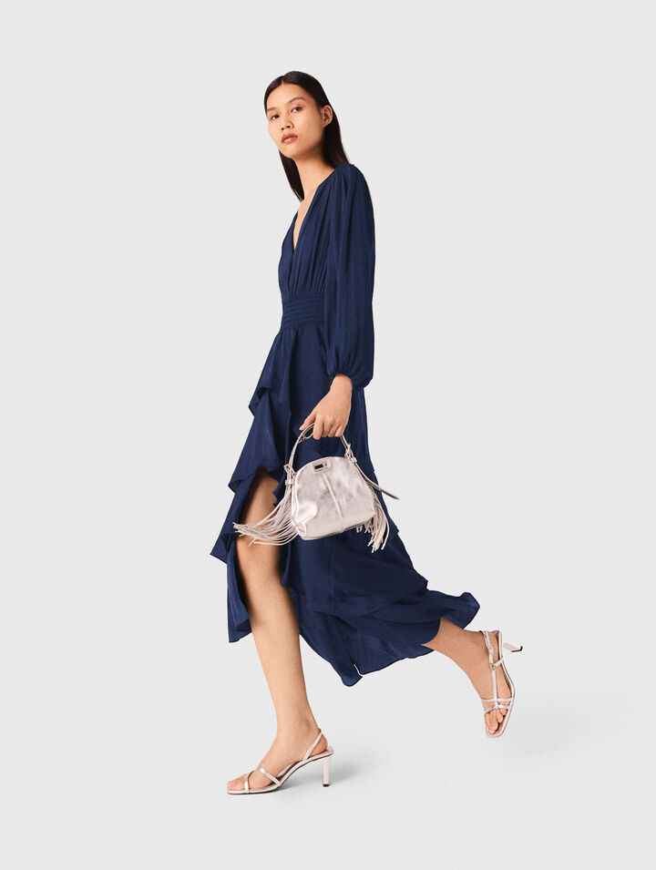 Robe longue à volants