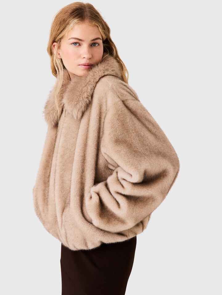 Faux fur jacket