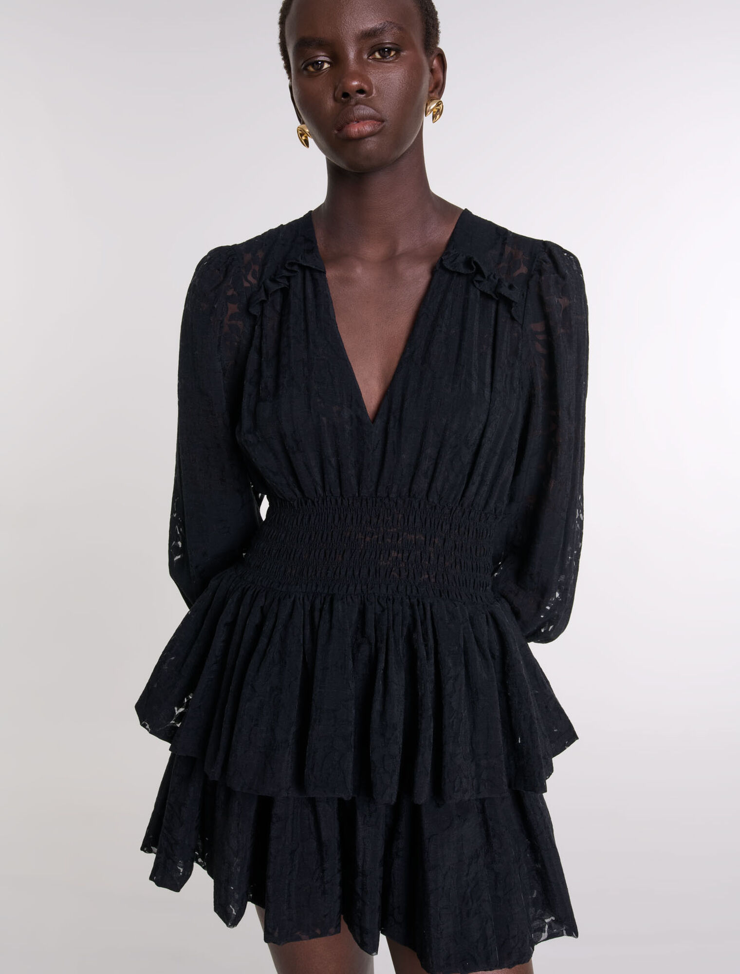 Robe trompe l'œil à motif