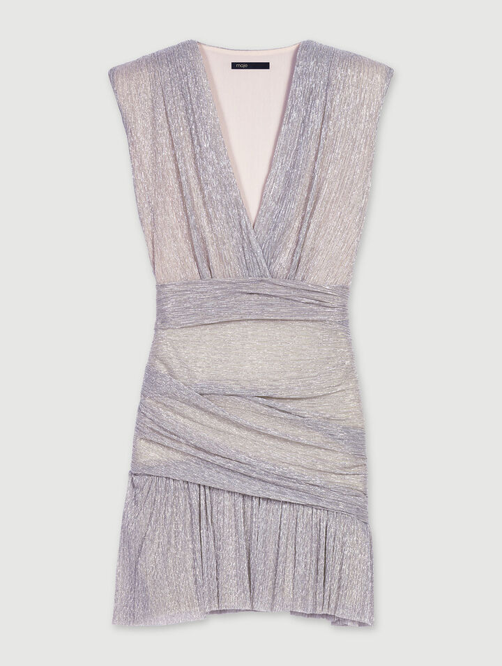 Robe courte métallisée