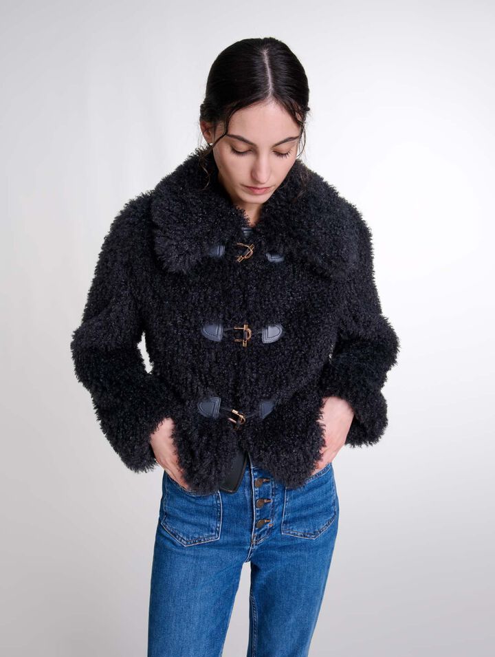 Manteau court en bouclette