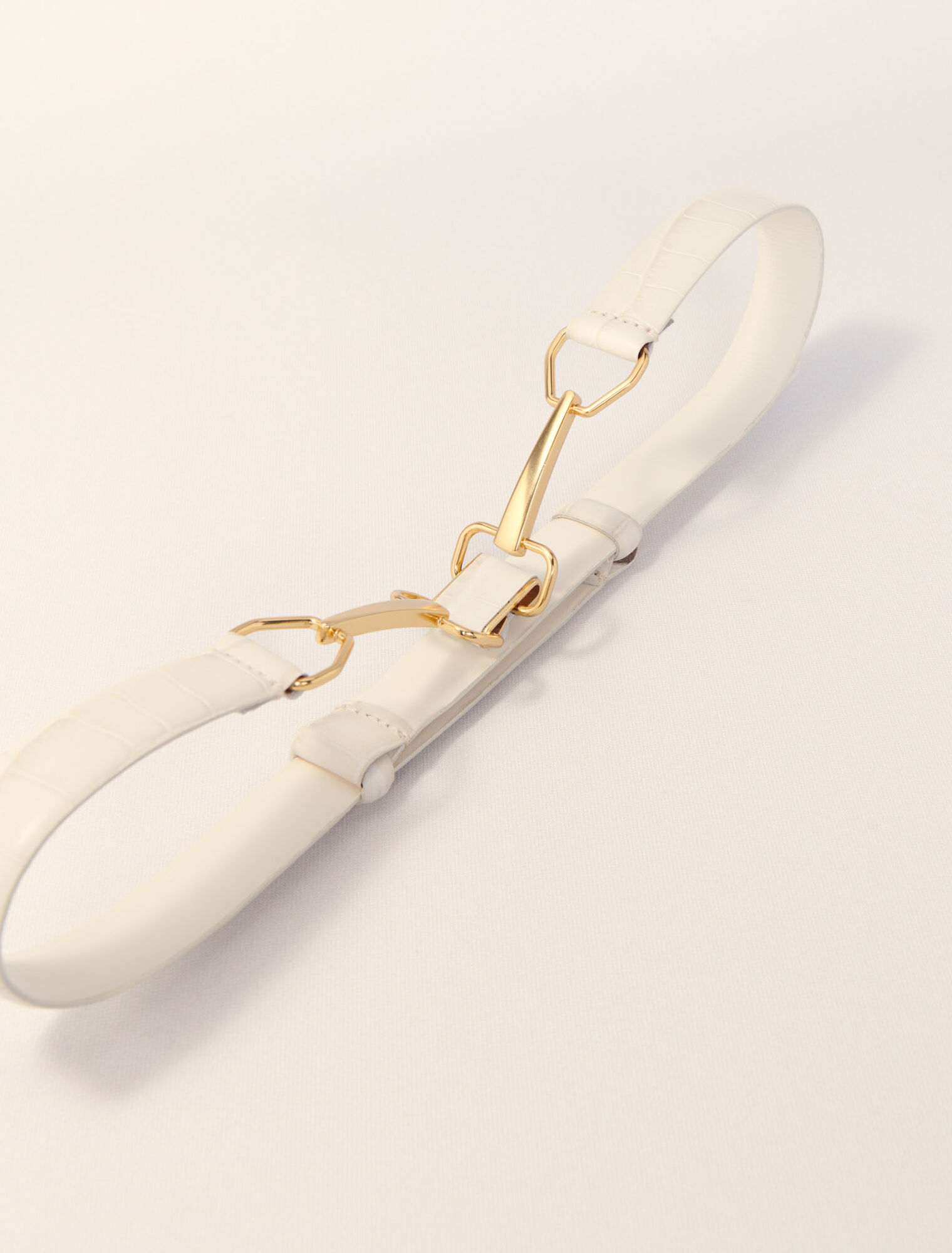 Ceinture en cuir et boucle mors