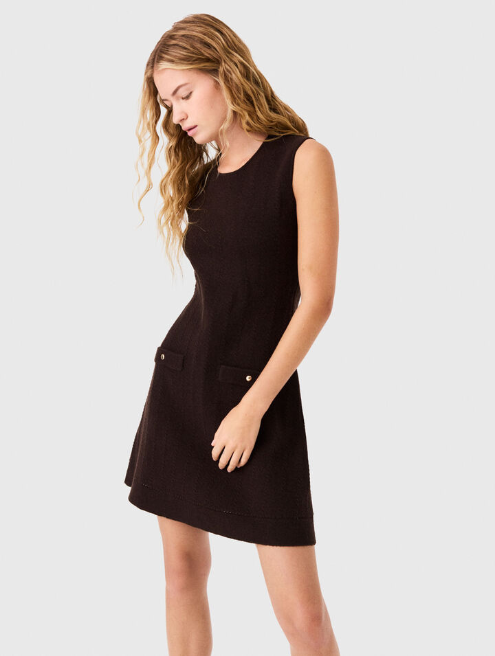 Knit dress with removable jumper