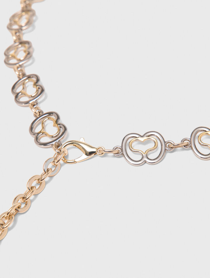 Chain belt with gold links