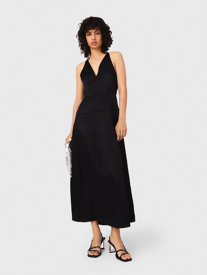 Robe longue fluide avec dos tressé