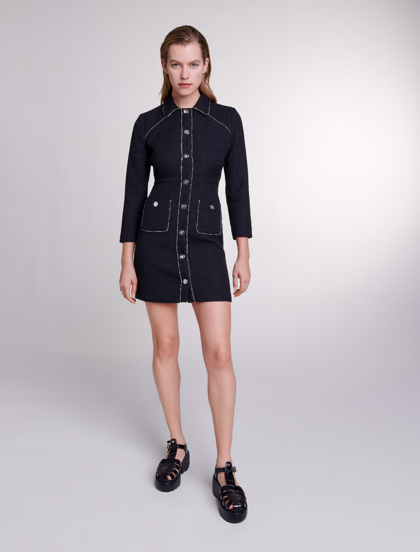 Robe maje tweed deals