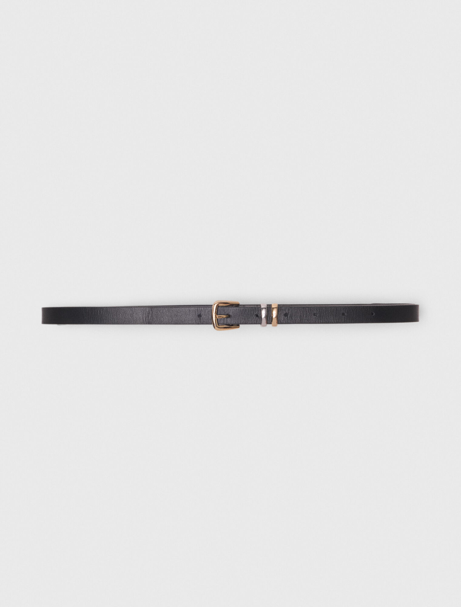Slim belt with square buckle