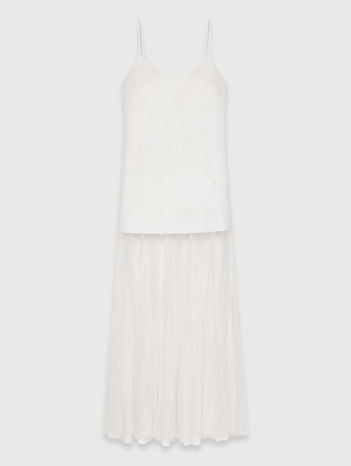 Taffeta and lace dress