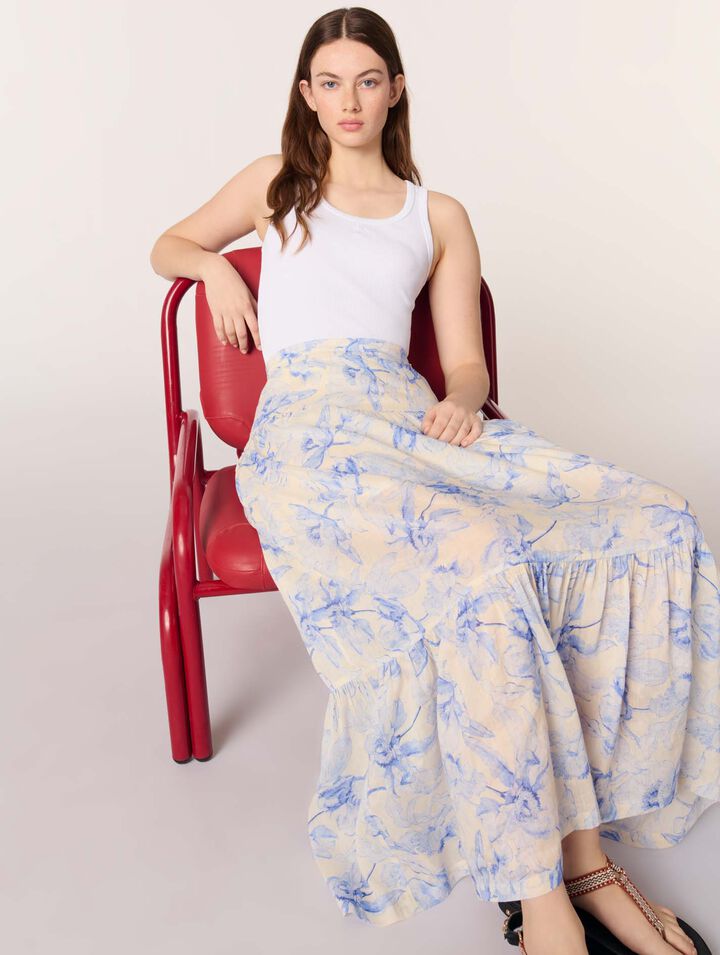 Jupe longue imprimé floral