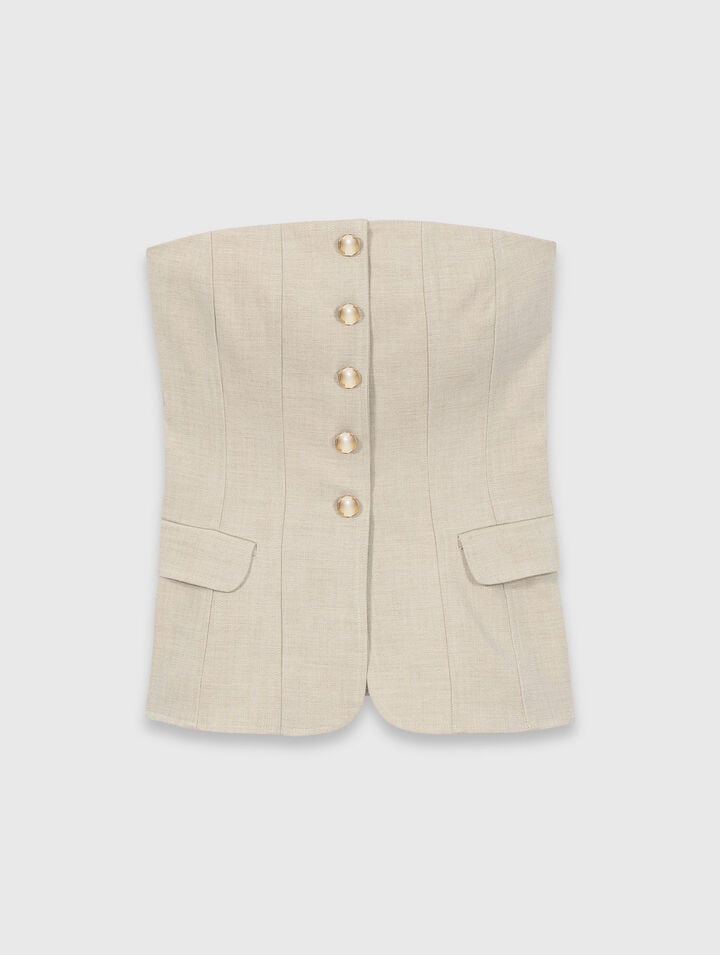 Tailored bustier top