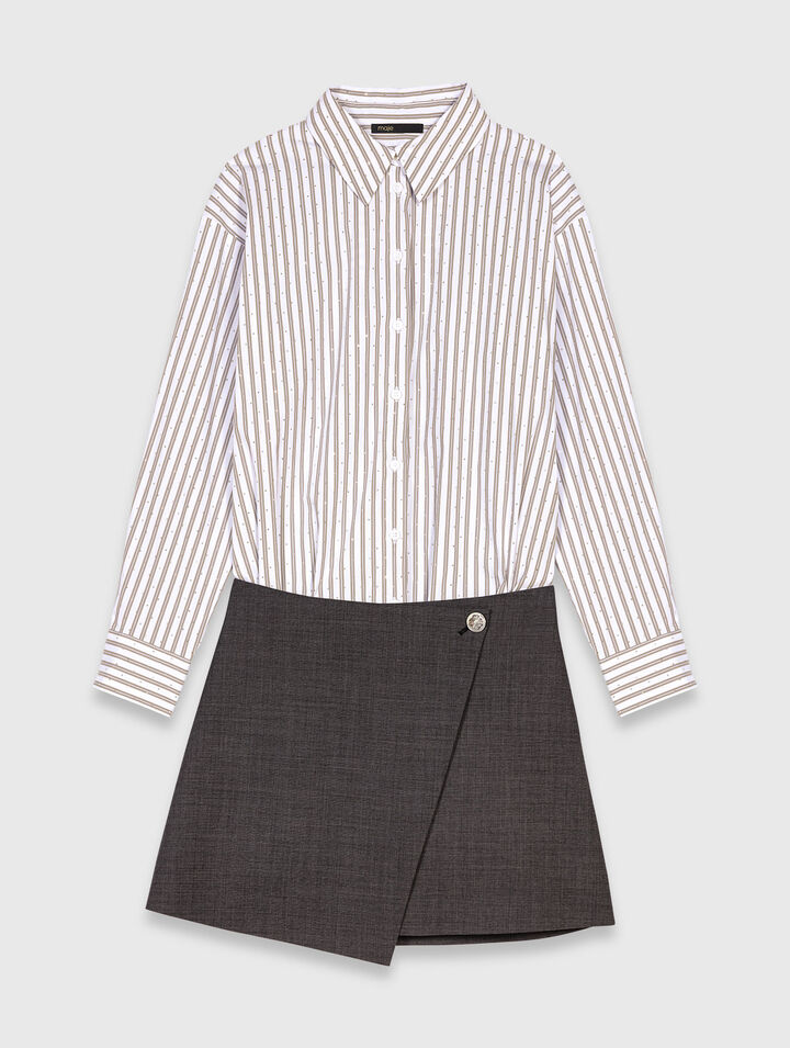 Robe 2-en-1 en coton strassé
