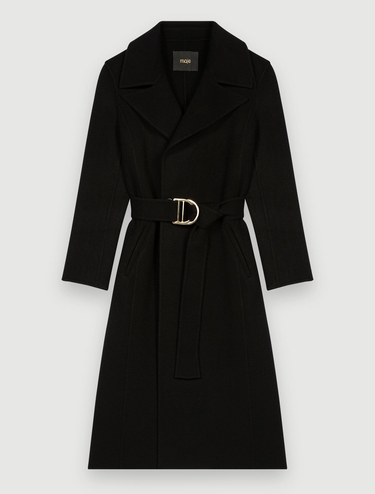 Manteau en double face ceinturé