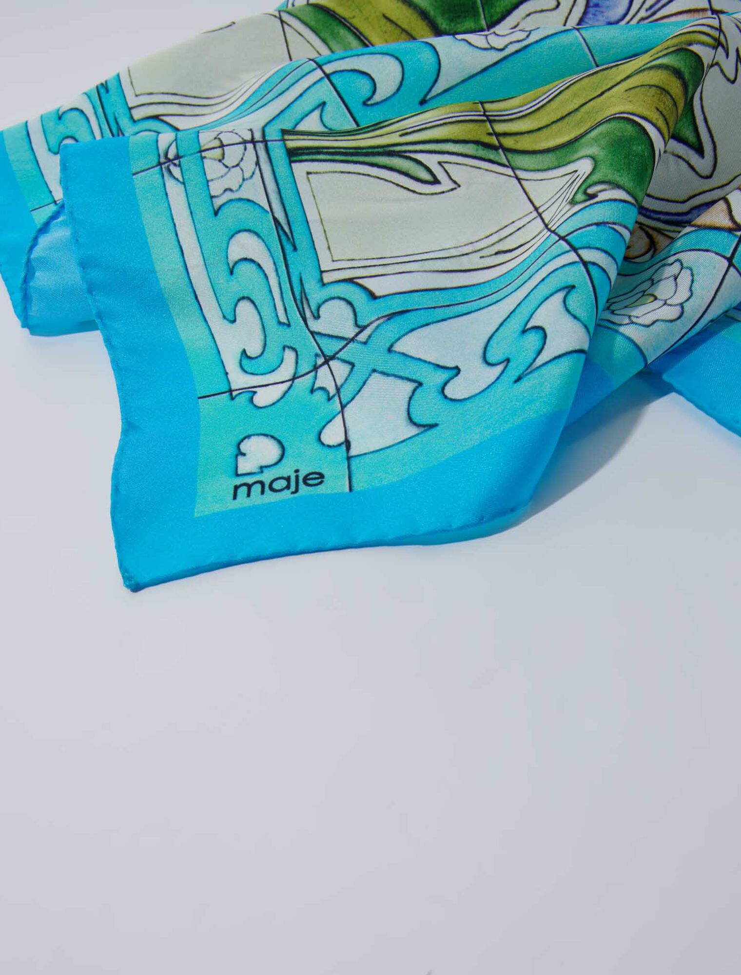 Foulard en soie imprimé Mozaïque