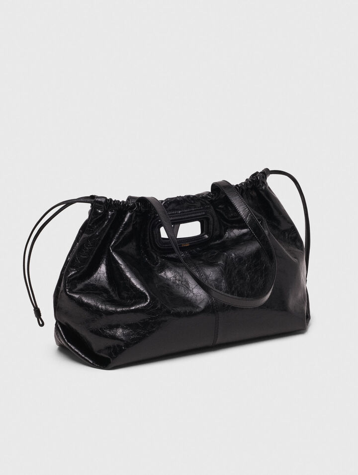 Sac M tote en cuir craquelé