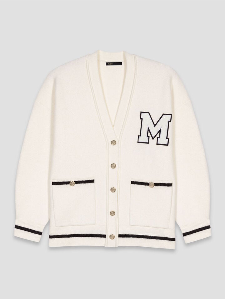 Cardigan long avec broderie