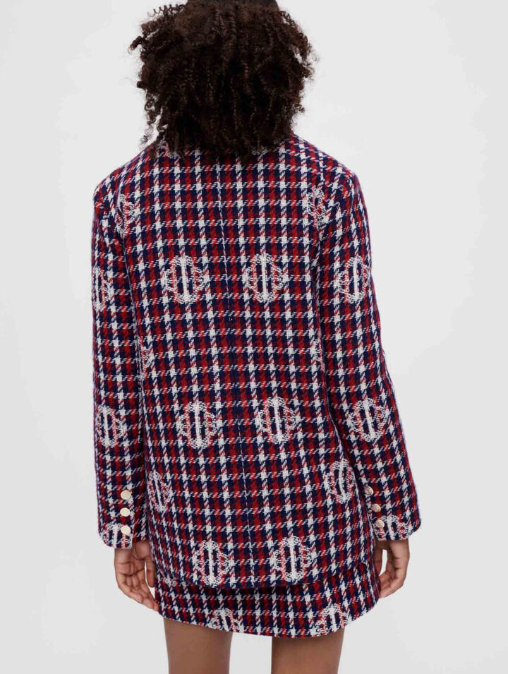 Veste jacquard Clover à carreaux