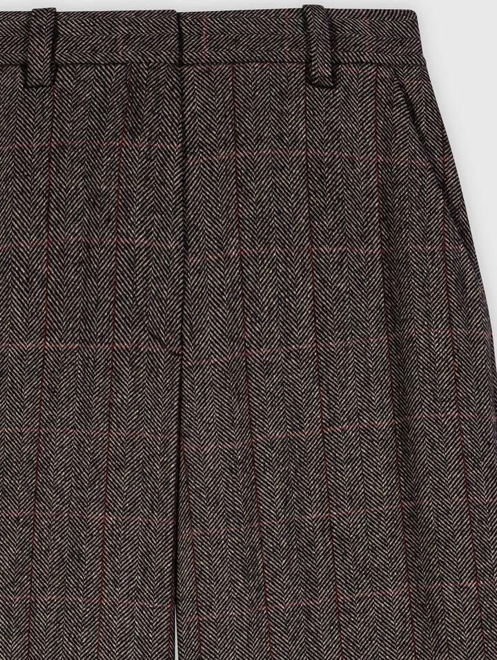 Pantalon de tailleur &agrave; carreaux