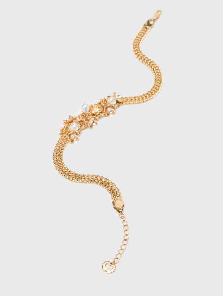 Asymmetric wide chain necklace