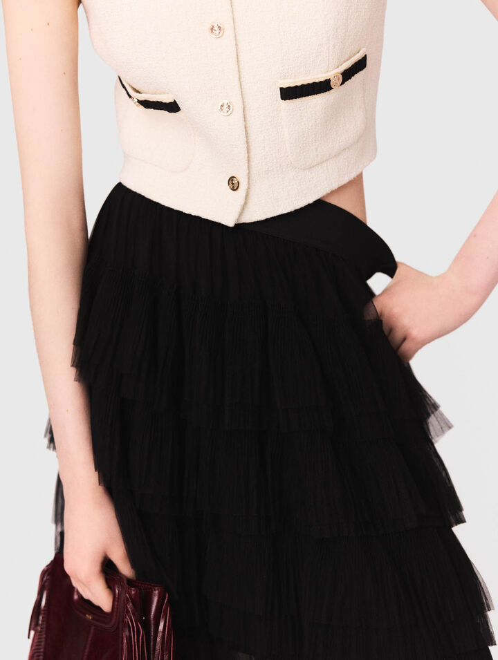 Jupe midi en tulle
