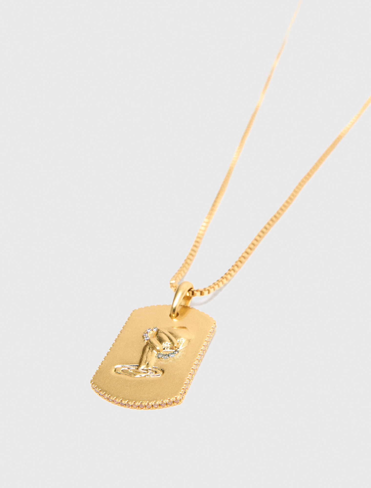 Collier plaque signe du zodiaque
