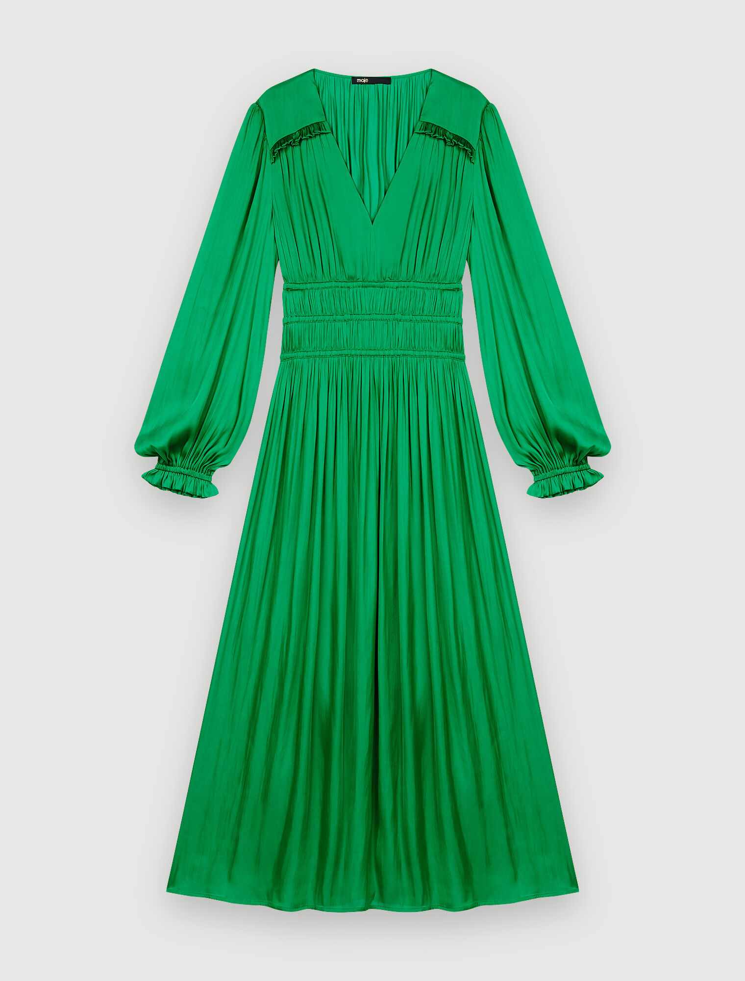 Robe longue effet plissé