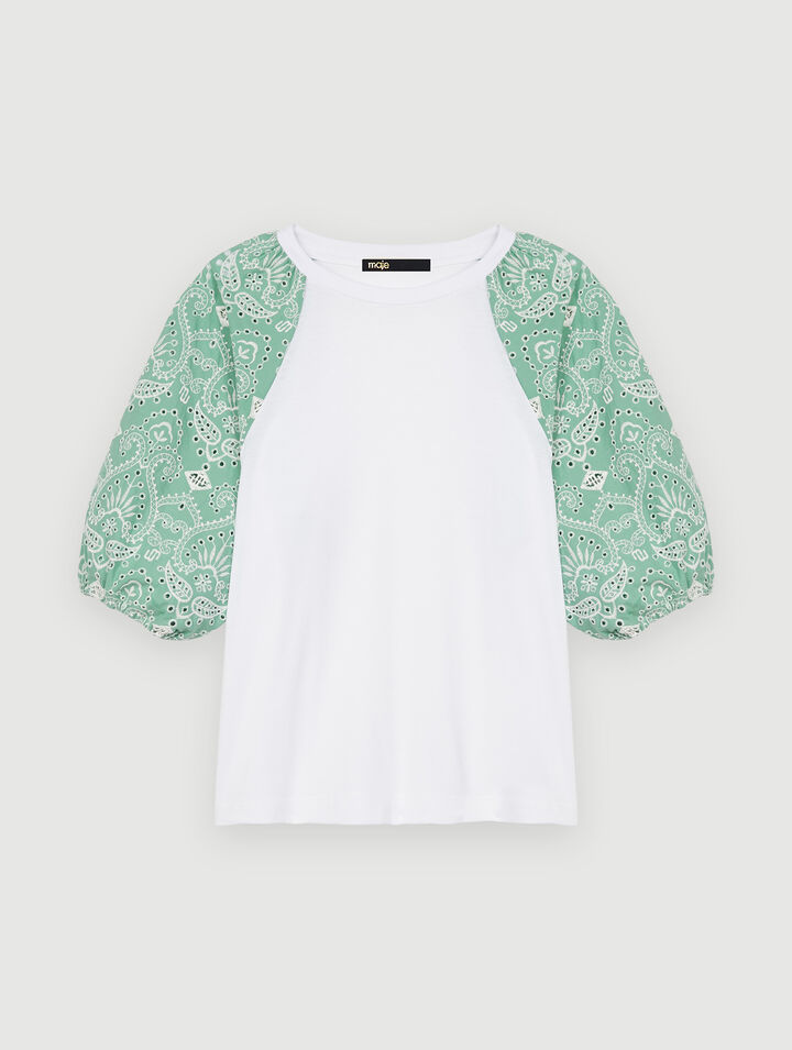 Tee-shirt en mix matière